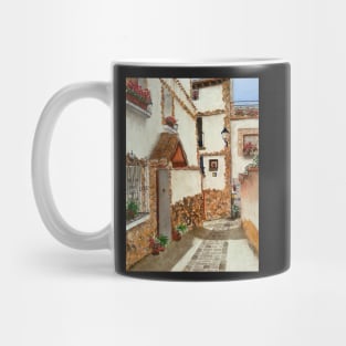 White houses on the Camino de Santiago Mug